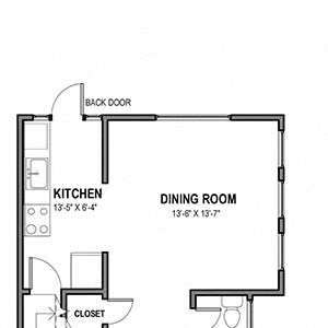 3 Bedroom 1.5 Bath Floor Plan 3 Bedroom 1.5 Bath Floor Plan